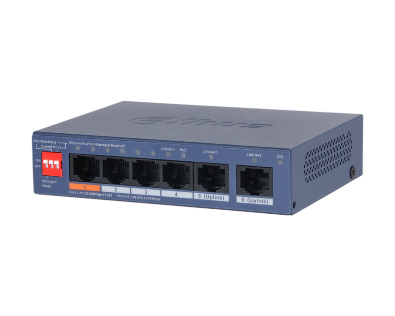 DAHUA CS4006-4ET2GT-60 6-Port Cloud Managed Desktop Switch with 4-Port PoE