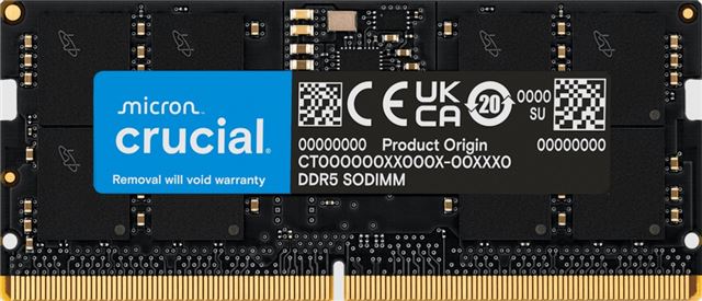 Crucial 8GB DDR5-5600 SODIMM CL46 (16Gbit)