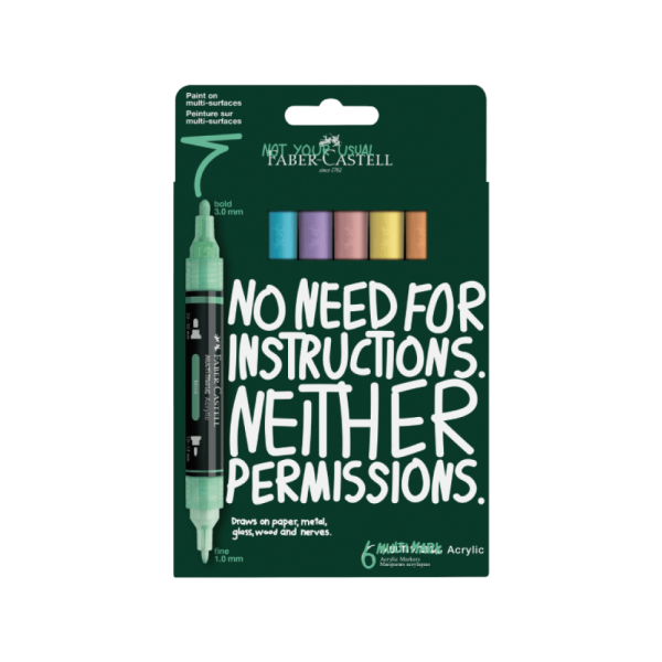 Faber Castell Marker akrilni Faber-Castell Pastel Set 1/6 komada 186005