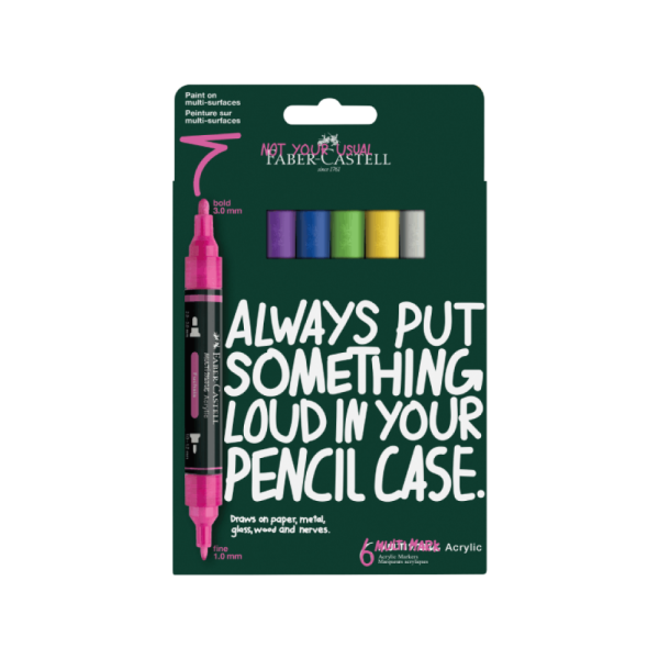 Faber Castell Marker akrilni Faber-Castell Vibrant Set 1/6 komada 186009