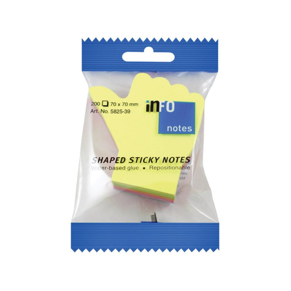 Info notes Samolepljivi listići Info Notes ruka 70x70mm 200L 5825-39