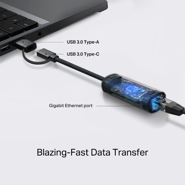 TP-Link Adapter TP-LINK UE310C USB-C /USB-A-> RJ45 Gigabit Ethernet Network