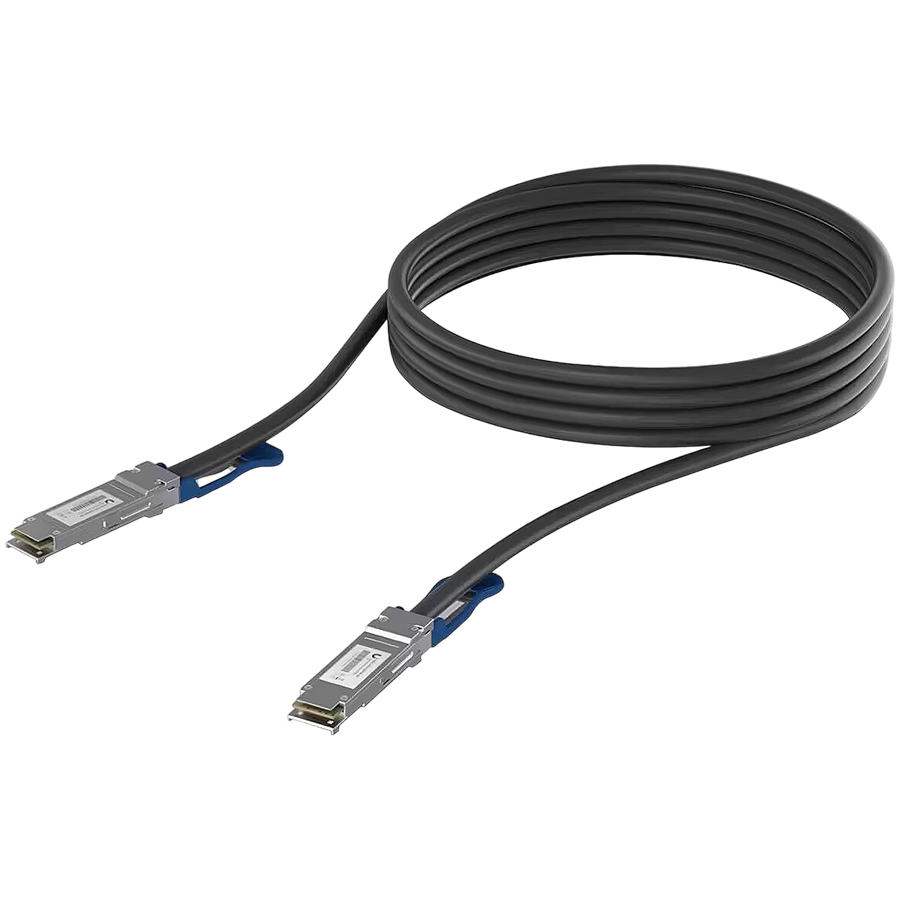 Ubiquiti UACC-DAC-QSFP28-0.5M QSFP28 direct attach cable with a 100 Gbps max data rate, Compatible with QSFP28 and QSFP+ interfaces
