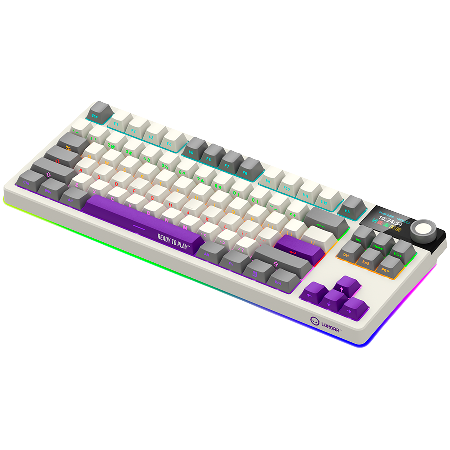 LORGAR KBP70TKLW, Wireless TKL Mechanical Gaming Keyboard Pro, Beige, EN layout