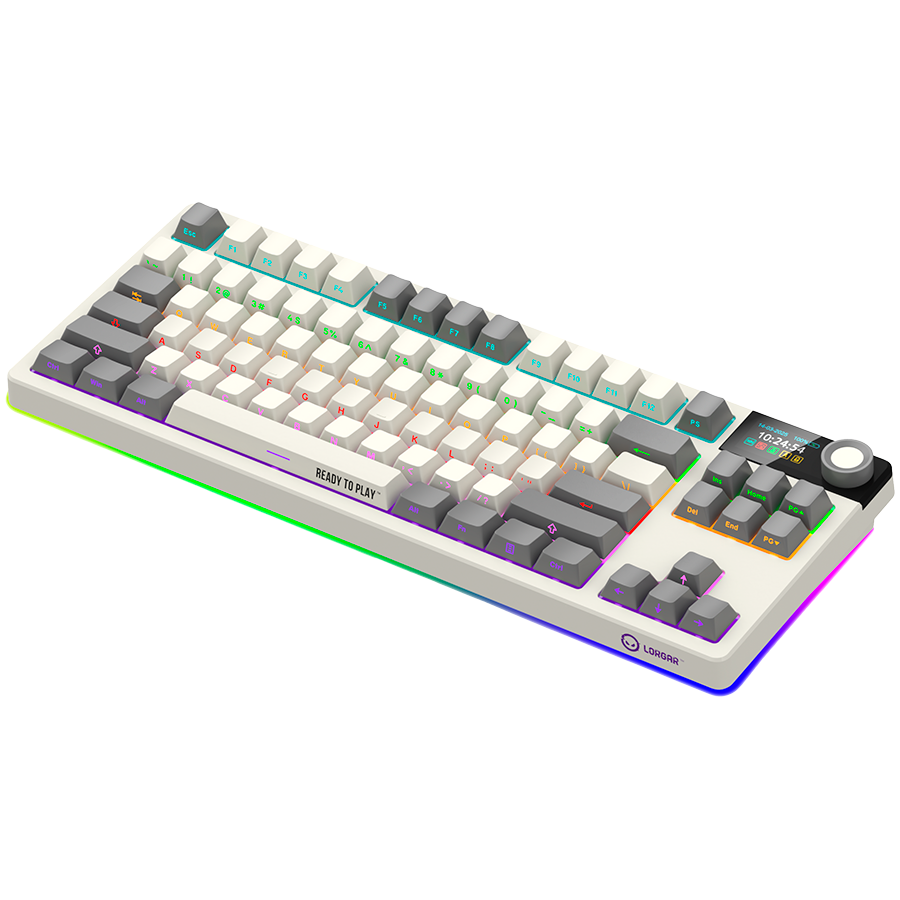LORGAR KBP70TKLW, Wireless TKL Mechanical Gaming Keyboard Pro, Beige, EN layout