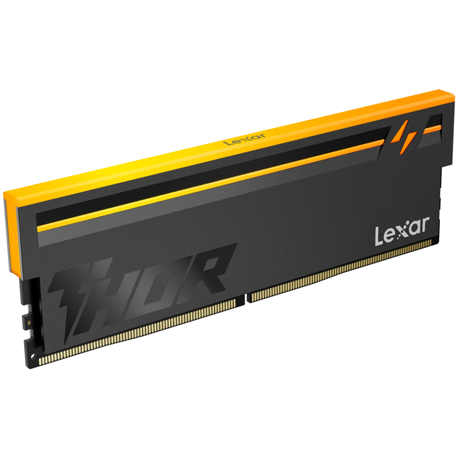 Lexar THOR 2.0 16GB DDR5 6000 CL36 1.3V Memory with heatsink and RGB lighting, Black Color, Single pack