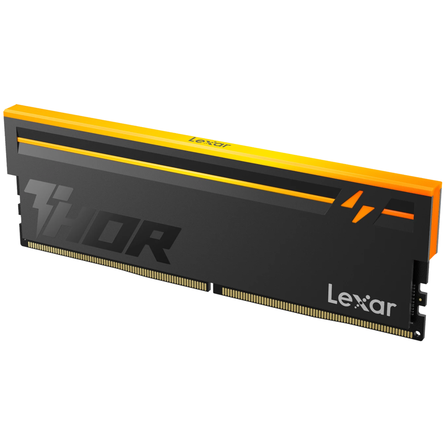 Lexar THOR 2.0 16GB DDR5 6000 CL36 1.3V Memory with heatsink and RGB lighting, Black Color, Single pack