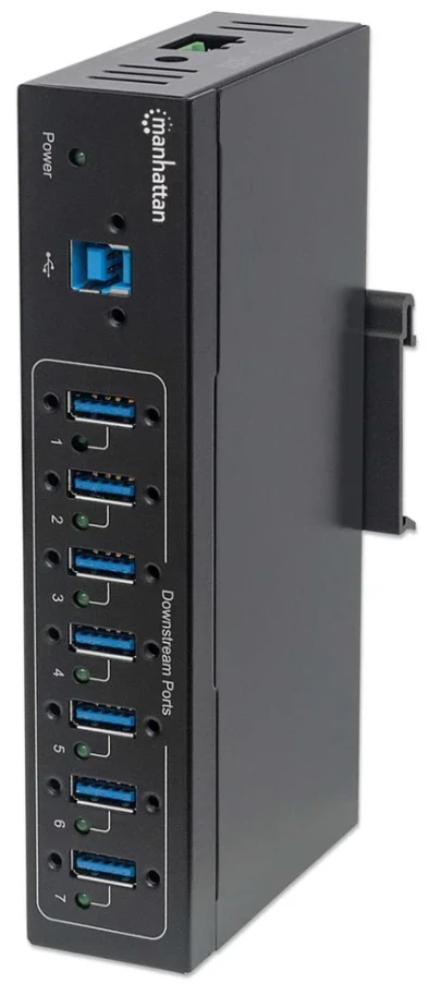 Manhattan USB HUB 7port Manhattan 164405 USB 3.0/industrijski/na šinu