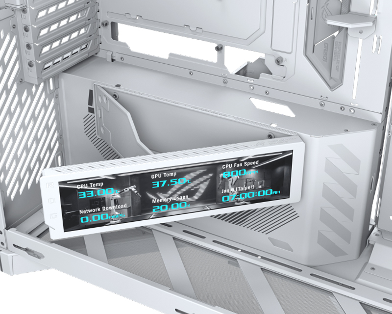 Asus ROG CRONOX GR801 CURVE TG ARGB WHITE Gaming kućište belo