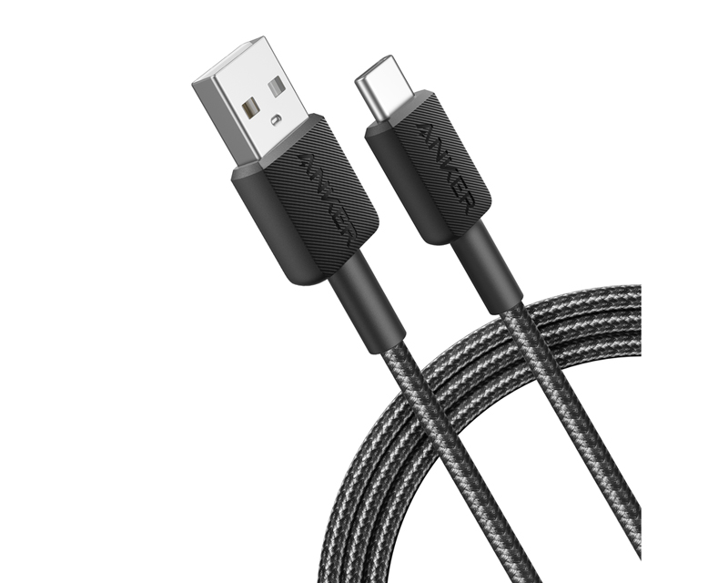ANKER 322 USB tip-A na USB tip-C kabl M/M 0.9m, 18W, pleteni, crni