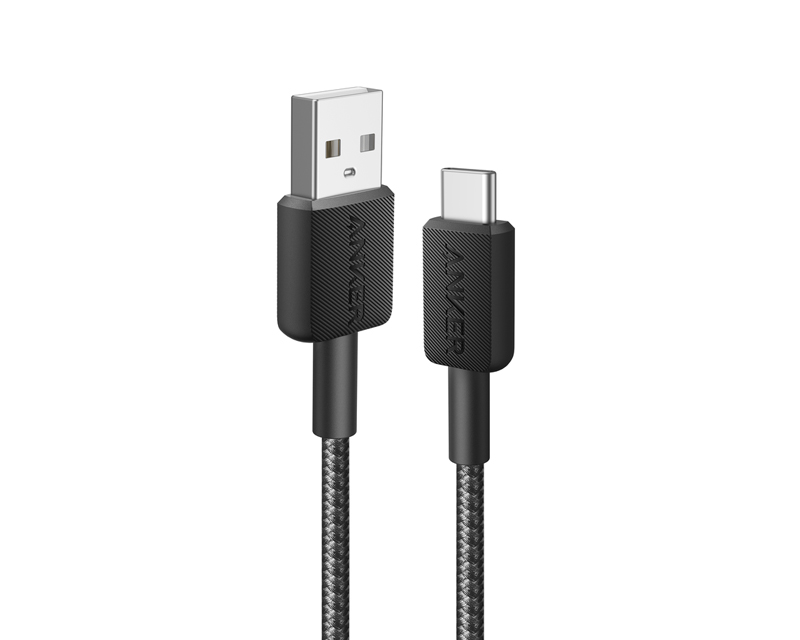 ANKER 322 USB tip-A na USB tip-C kabl M/M 0.9m, 18W, pleteni, crni