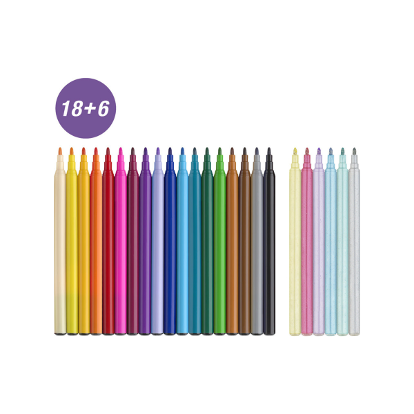 Flomaster školski Faber Castell 1/18+6 Unicorn 554221