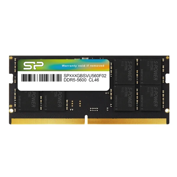 Silicon Power DDR5 32GB SO-DIMM 5600MT/s, Non-ECC Unbuffered, CL46 1.1V, 262-pin 2Gx8 SR