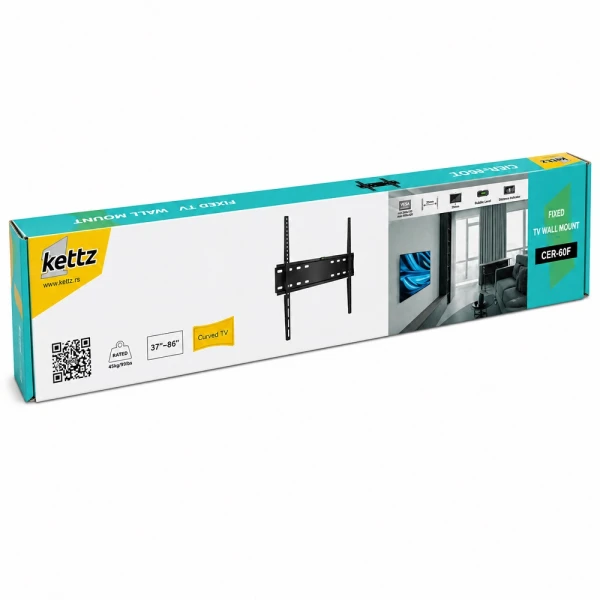 Kettz Nosač za TV Kettz CER-60F 37-86/vesa max 600x400/45kg/fiksni