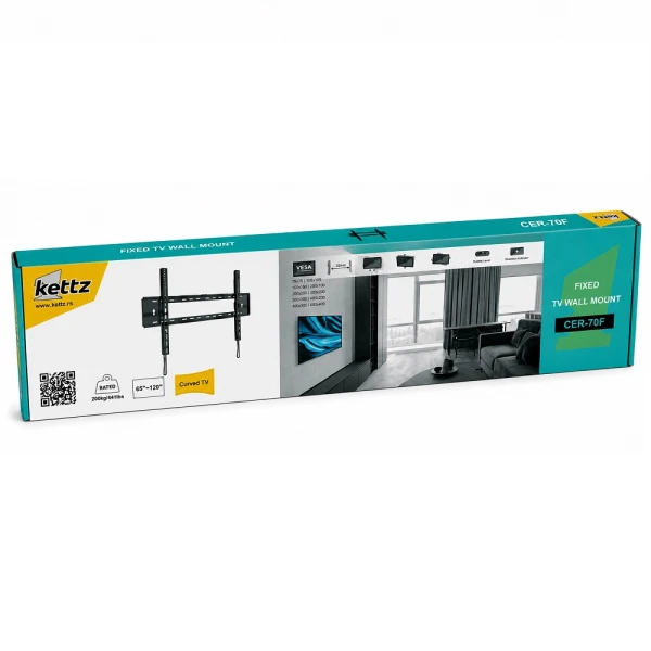 Kettz Nosač za TV Kettz CER-70F 65-120/vesa max 900x600/200kg/fiksni
