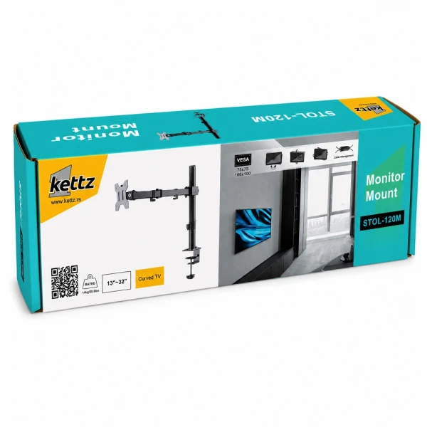 Kettz Nosač za TV Kettz STOL-120M 13-32/vesa max 100x100/10kg/stoni