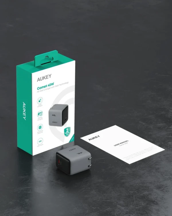 Aukey Kućni punjač AUKEY PA-C2 Fast  USB-C 45W GaN