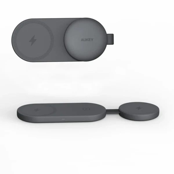 Aukey Bežični magnetni punjač za brzo punjenje AUKEY LC-MC314 3-u-1 Qi2.2 MagFusion C Pro