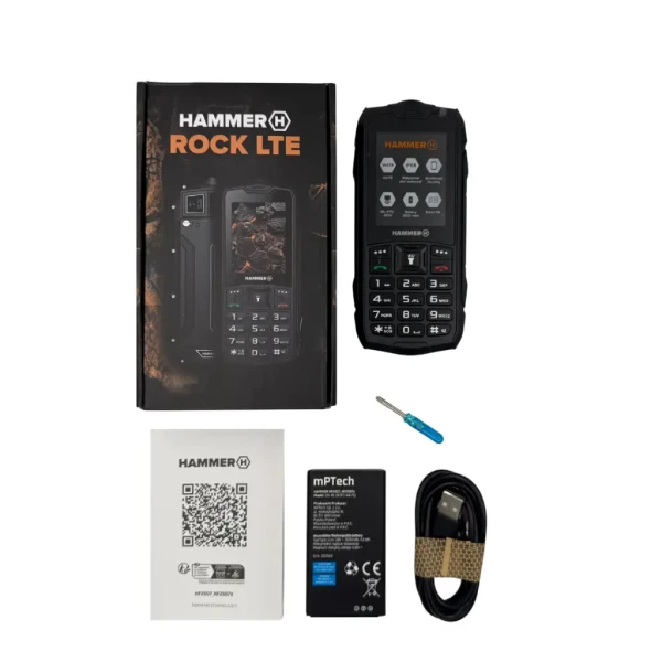 Mobilni telefon Hammer ROCK LTE Black IP68