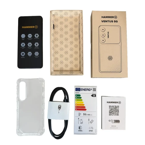 Mobilni telefon Hammer VENTUS 5G 8GB/256GB Black IP69