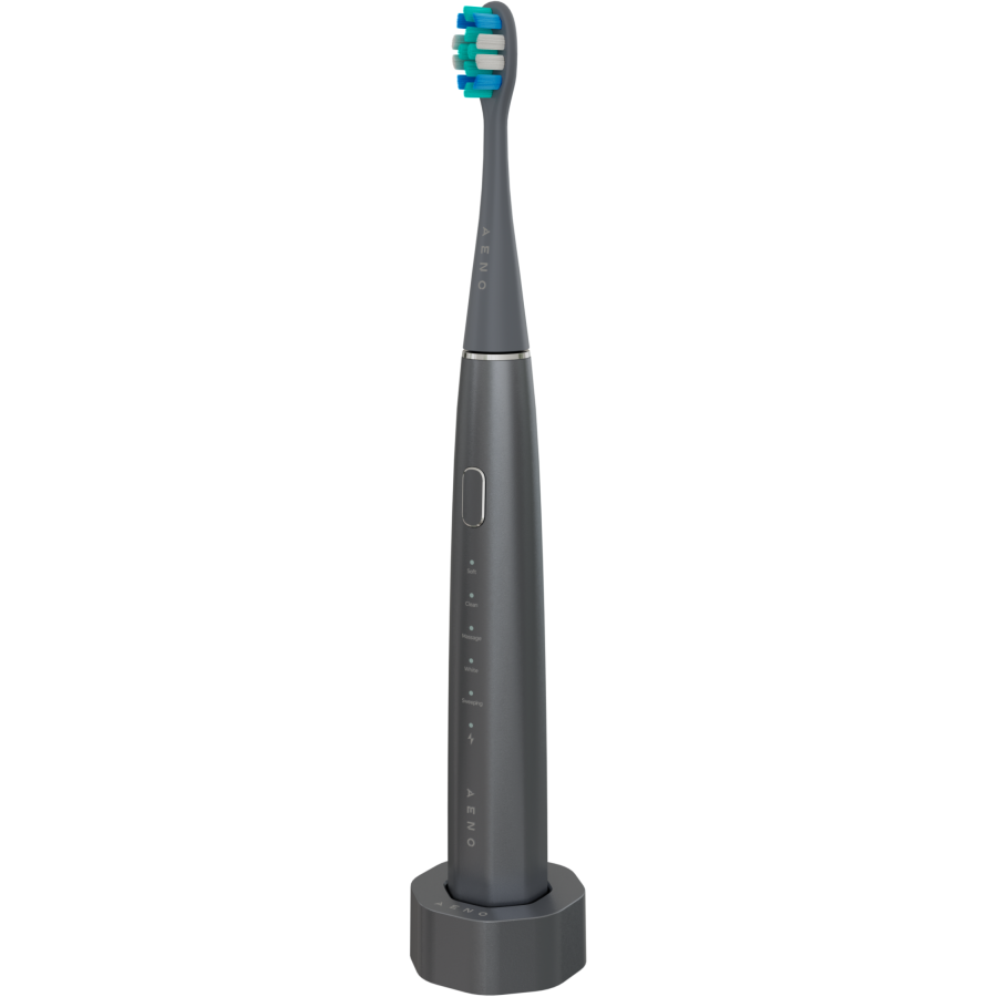 Aeno Wireless Tooth Brush, Grey, 3 Brush Heads, 1400mAh, Function: Soft, Clean, Massage, White, Sweep
