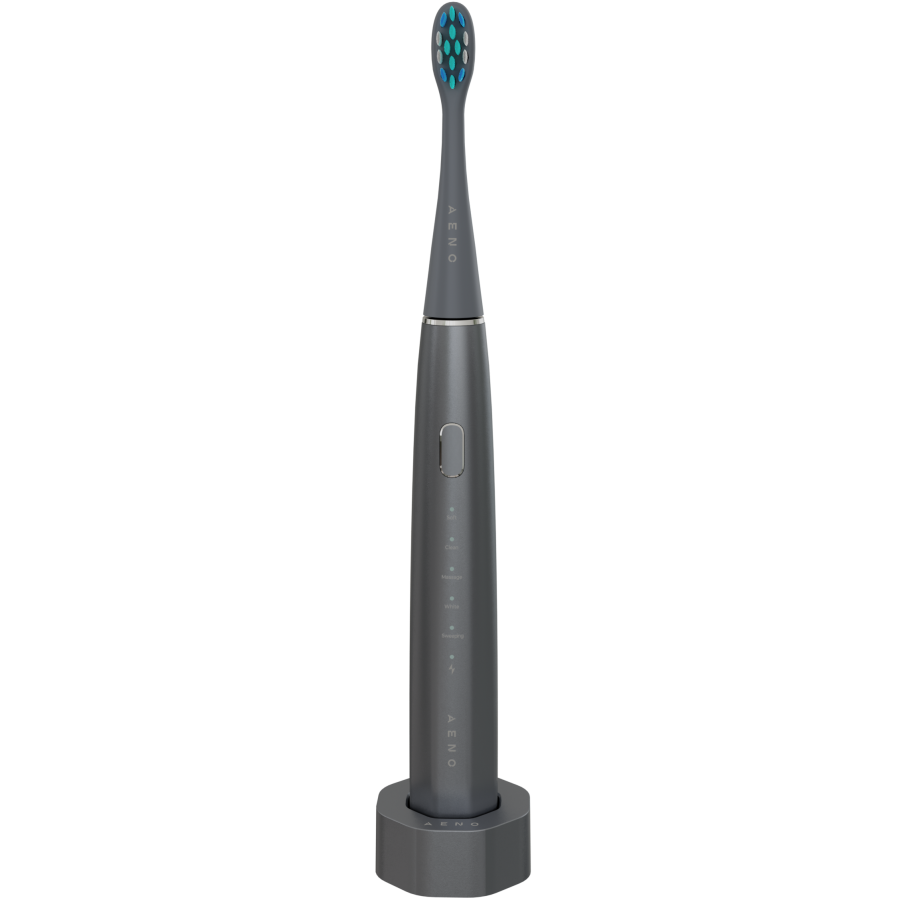 Aeno Wireless Tooth Brush, Grey, 3 Brush Heads, 1400mAh, Function: Soft, Clean, Massage, White, Sweep