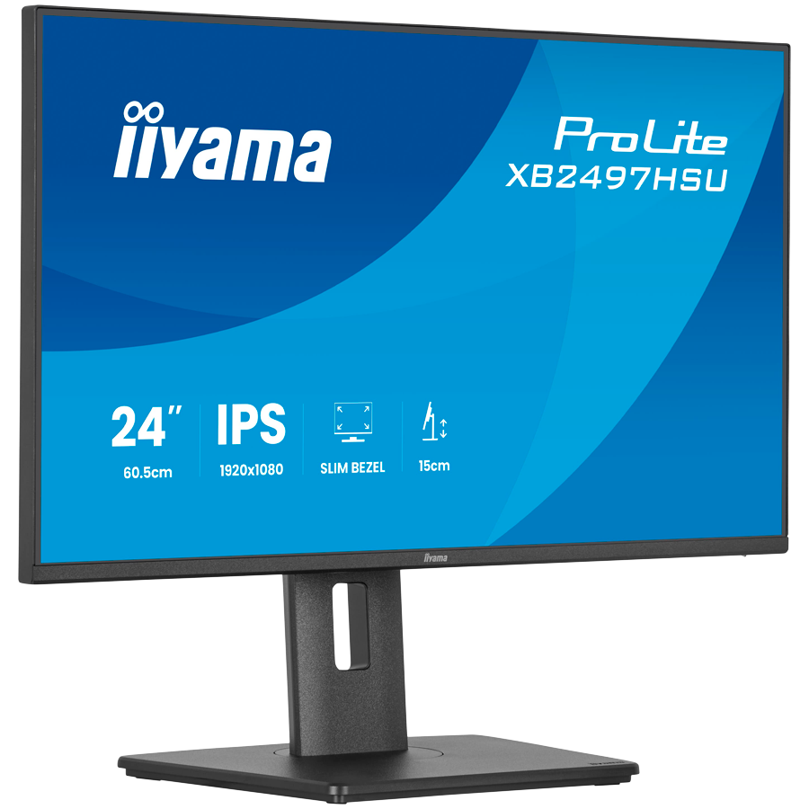 24 IPS-panel, 1920x1080 120Hz, EyeComfort, 15cm Height Adj. Stand, Speakers, HDMI, DisplayPort, 1ms MPRT, USB 2x 3.2+2x C
