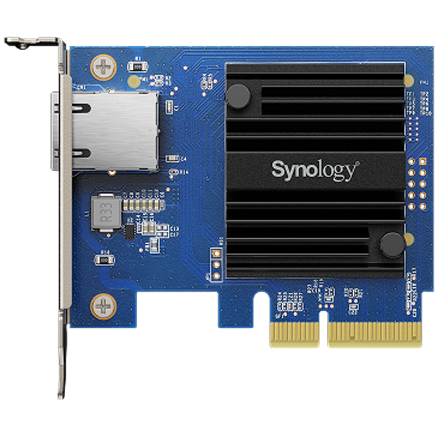 Synology E10G30-T1 Single-port 10GbE 10GBASE-T add-in card for Synology systems, PCIe 3.0 x4, Low Profile and Full Height, 5 years warranty