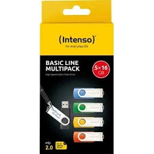 Intenso USB Flash 16GB Basic Line USB2.0 3503575 pakovanje 5kom.