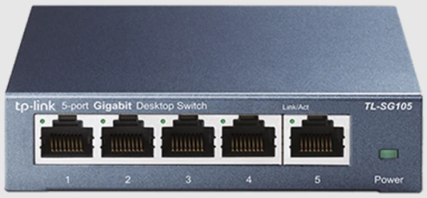 TP-Link Switch TP-LINK TL-SG105 Gigabit 10/100/1000Mbps metal