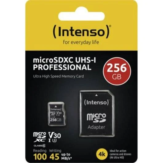 Intenso Micro SDXC 256GB UHS-I Professional 3433492 + adapter
