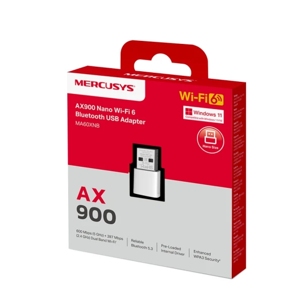 Mercusys AN MK Mercusys MA60XNB USB WiFi6 BT AX900 Nano