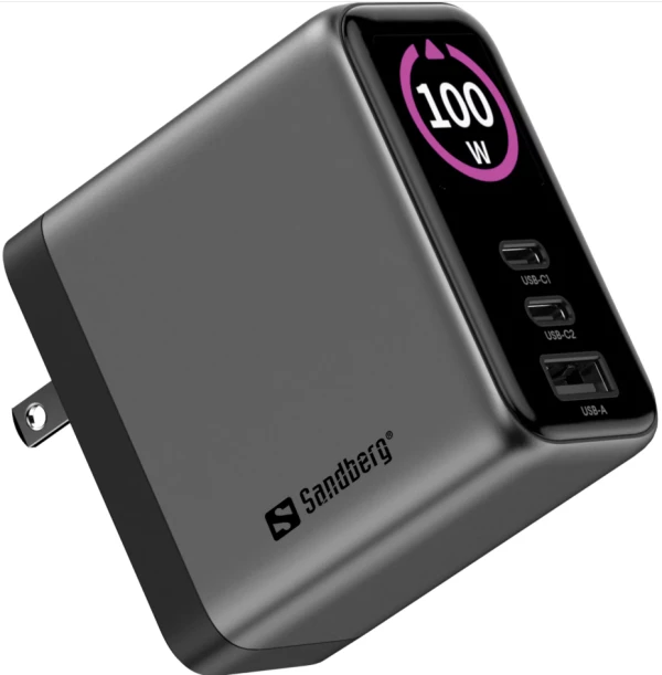Sandberg Travel Charger PD100W Display 441-71
