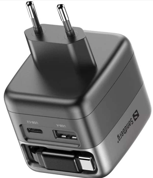 Sandberg 441-74 Charger PD65W Display + Cable