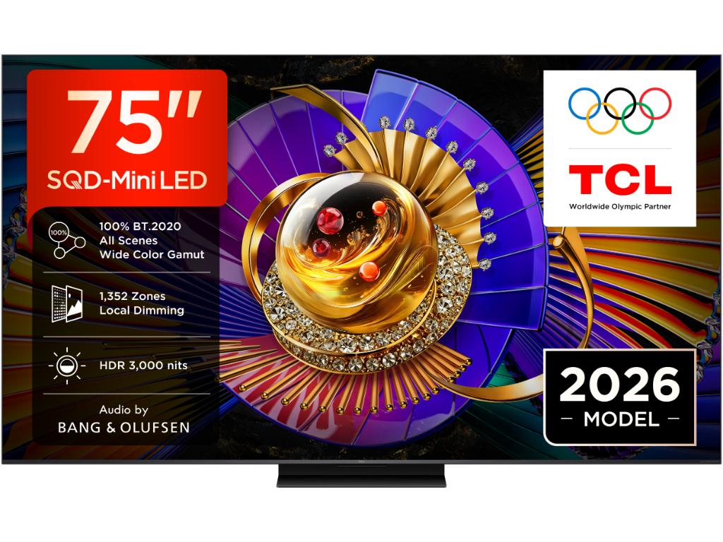 Televizor TCL 75C7L/SQD-MiniLED/75"/4K UHD/144Hz/Google TV/Bang&Olufsen/crna