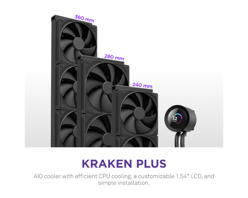 NZXT Kraken Plus 360 V2 vodeno hlađenje crno (RL-KN360-B2)
