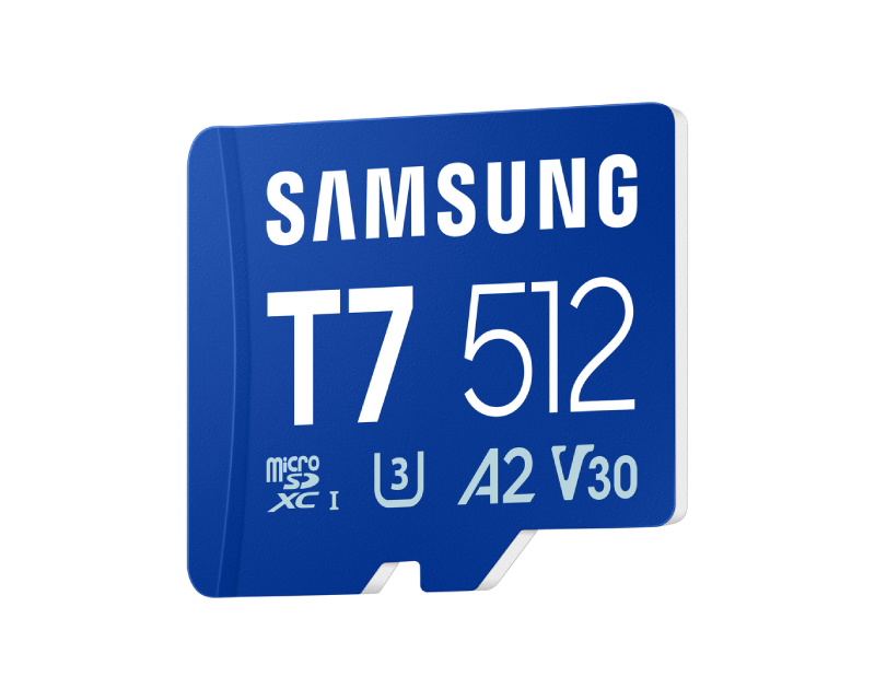 SAMSUNG MicroSD 512GB, T7, SDXC, UHS-I U3 V30 A2