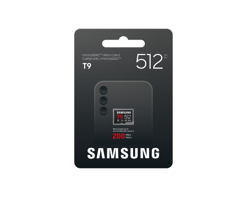 SAMSUNG MicroSD 512GB, T9, SDXC, UHS-I U3 V30 A2