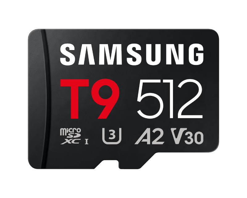 SAMSUNG MicroSD 512GB, T9, SDXC, UHS-I U3 V30 A2