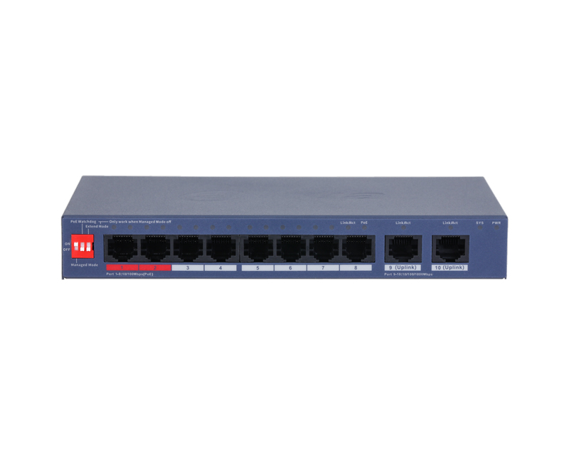 Dahua CS4010-8ET2GT-110 10-Port Cloud Managed Desktop Switch with 8-Port PoE