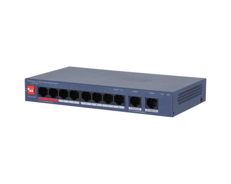 Dahua CS4010-8ET2GT-110 10-Port Cloud Managed Desktop Switch with 8-Port PoE