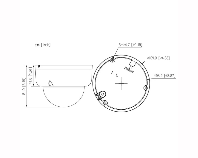 IPC-HDBW1839E1P-A-IL-0280B-S6 8MP Entry dual light Fixed Dome Network Camera