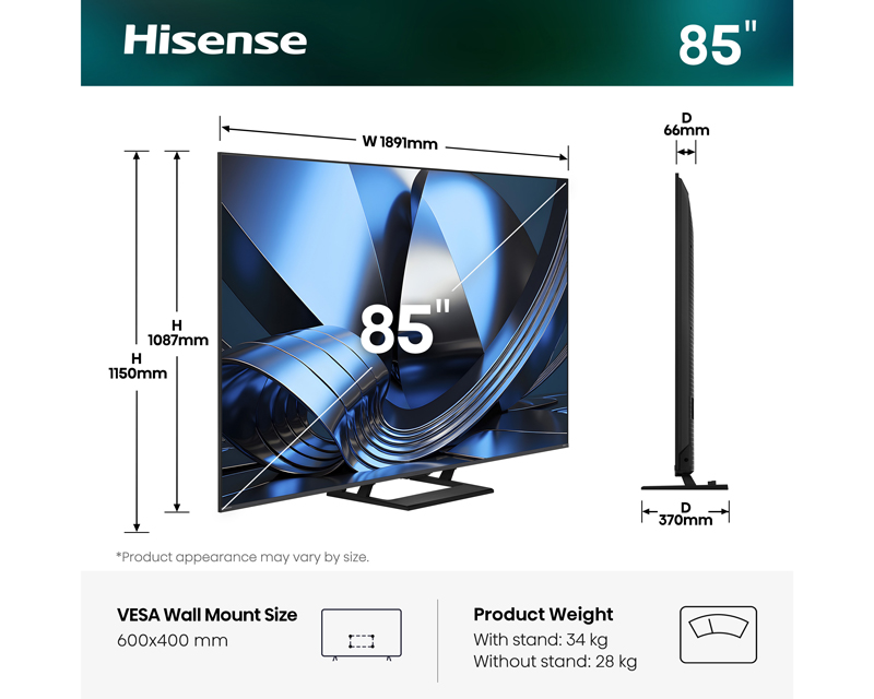 85 inča 85U7SE ULED MiniLED 4K UHD Smart TV