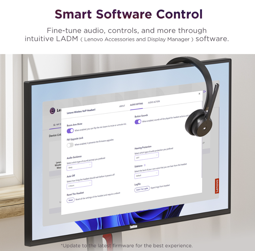 LENOVO SLUŠALICE Wireless VoIP (Teams), 4XD1M80020
