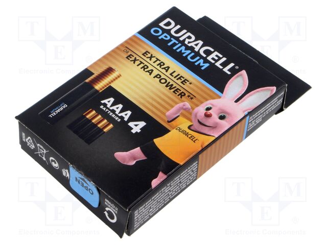 Duracell Baterija Duracell Optimum AAA (pak 4 kom), nepunjiva