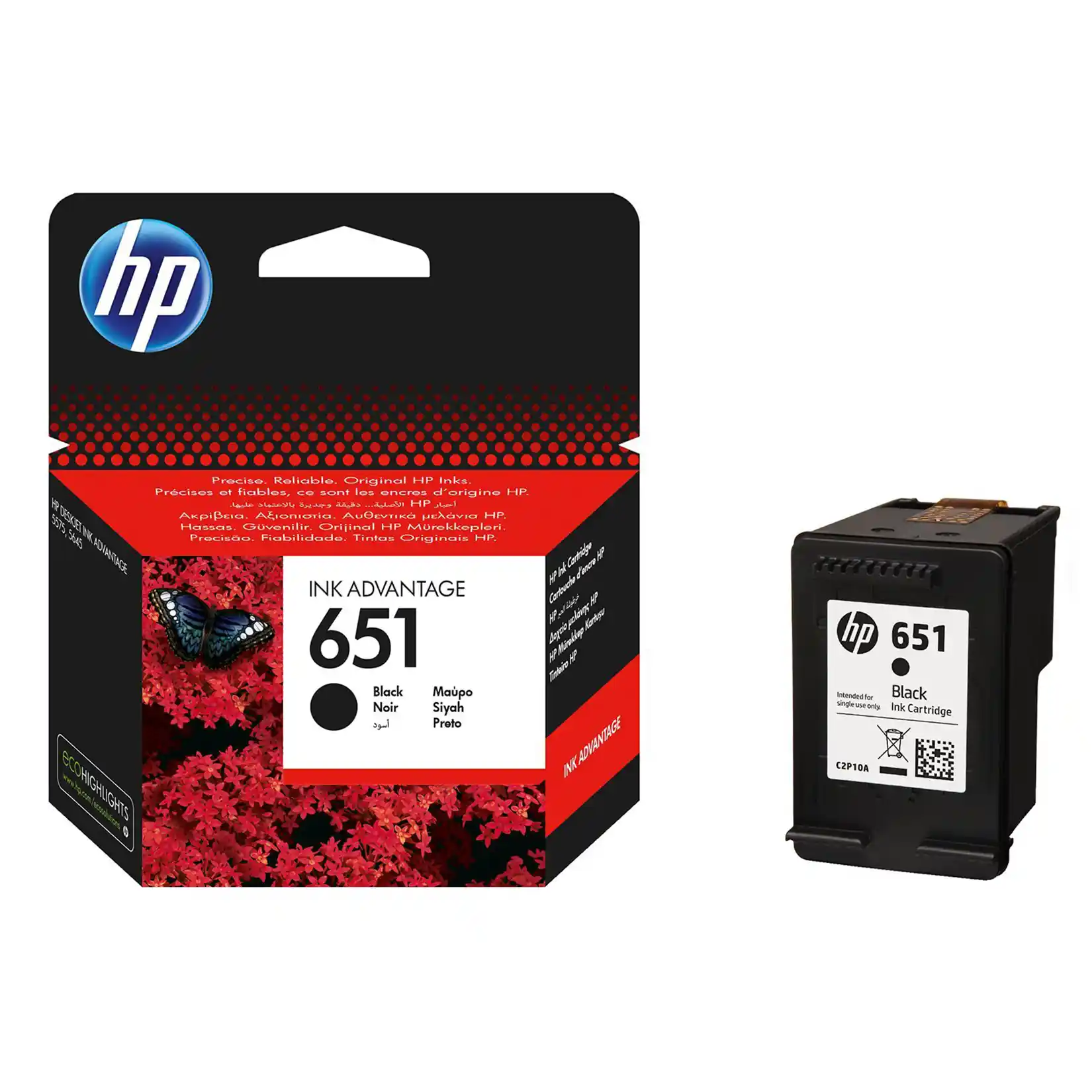 HP 651 Black Ink Advantage kertridž, C2P10AE