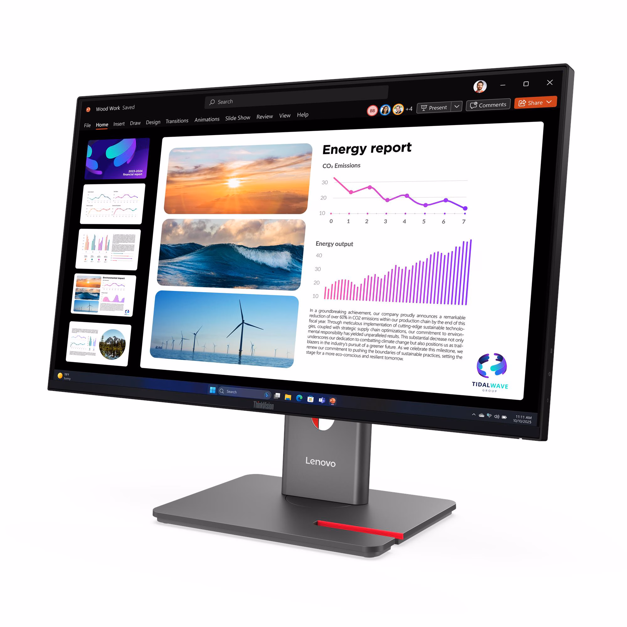 LENOVO Monitor ThinkVision P24Q-40, 23.8", QHD IPS, 64B2GAT1EU