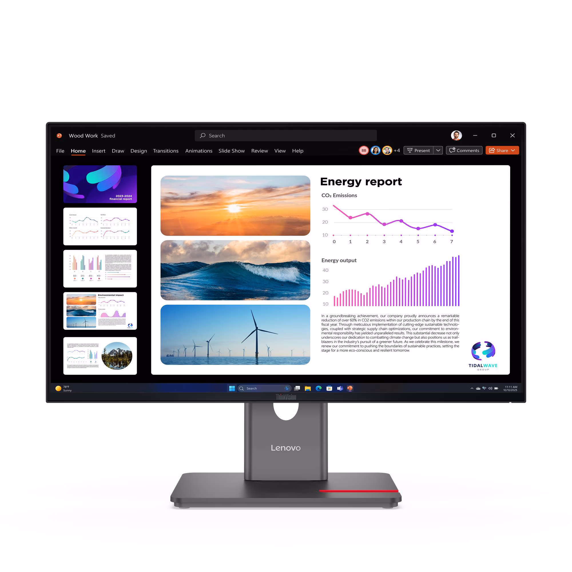LENOVO Monitor ThinkVision P24Q-40, 23.8", QHD IPS, 64B2GAT1EU