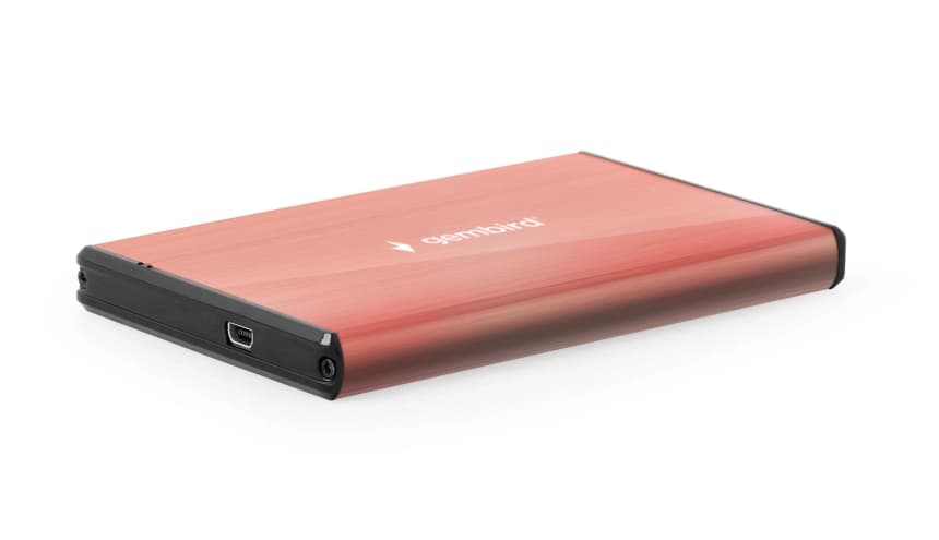 HDD External Enclosure, 2.5", SATAIII, USB3.0, Brushed aluminium, Pink